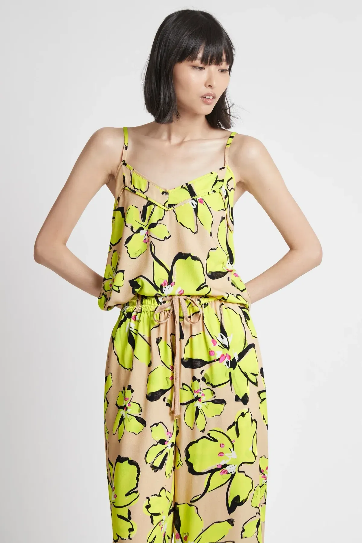 Aje Pelicano Citrus Bloom Strap Cami Top Print Size 12 for rent on The Volte - main image
