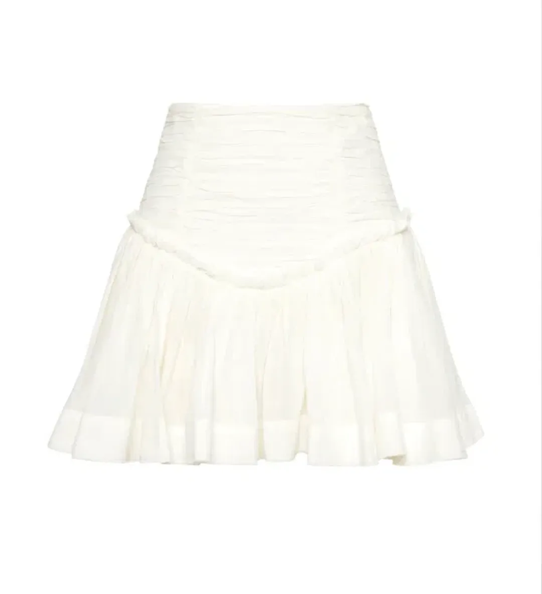 Aje Vanades Frill Crop Top & New Wave Mini Skirt Set Ivory Size 8 for rent on The Volte - main image