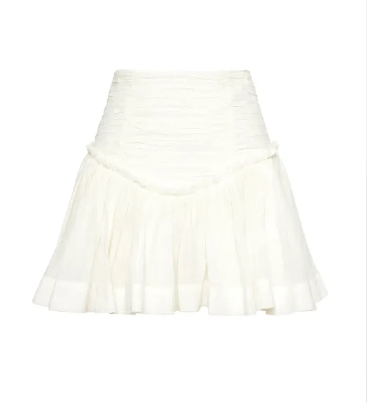 Aje Vanades Frill Crop Top & New Wave Mini Skirt Set Ivory Size 8 - Image 7