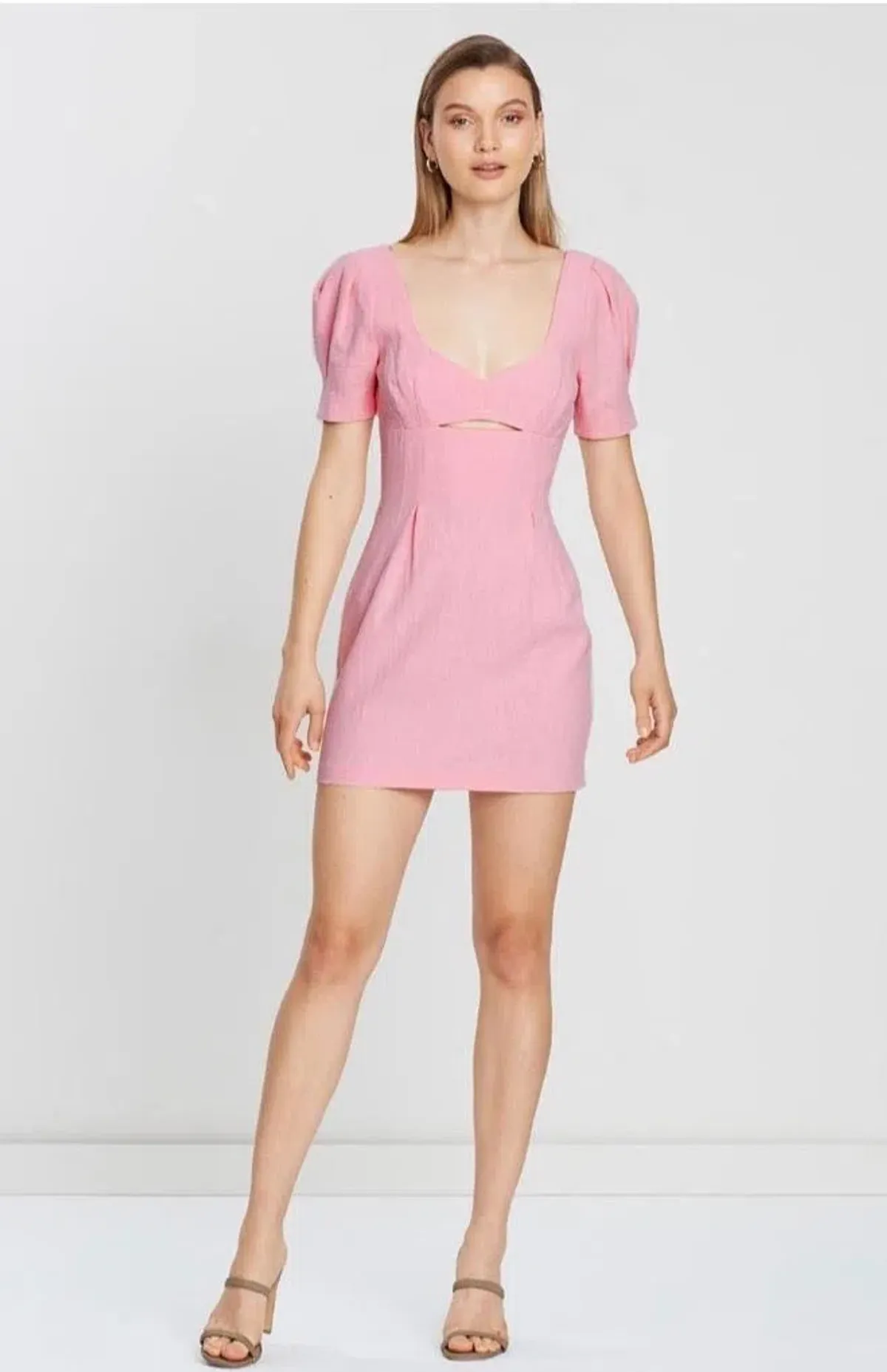Bec & Bridge Sweet Pea Mini Dress Pink Size 10 for rent on The Volte - main image