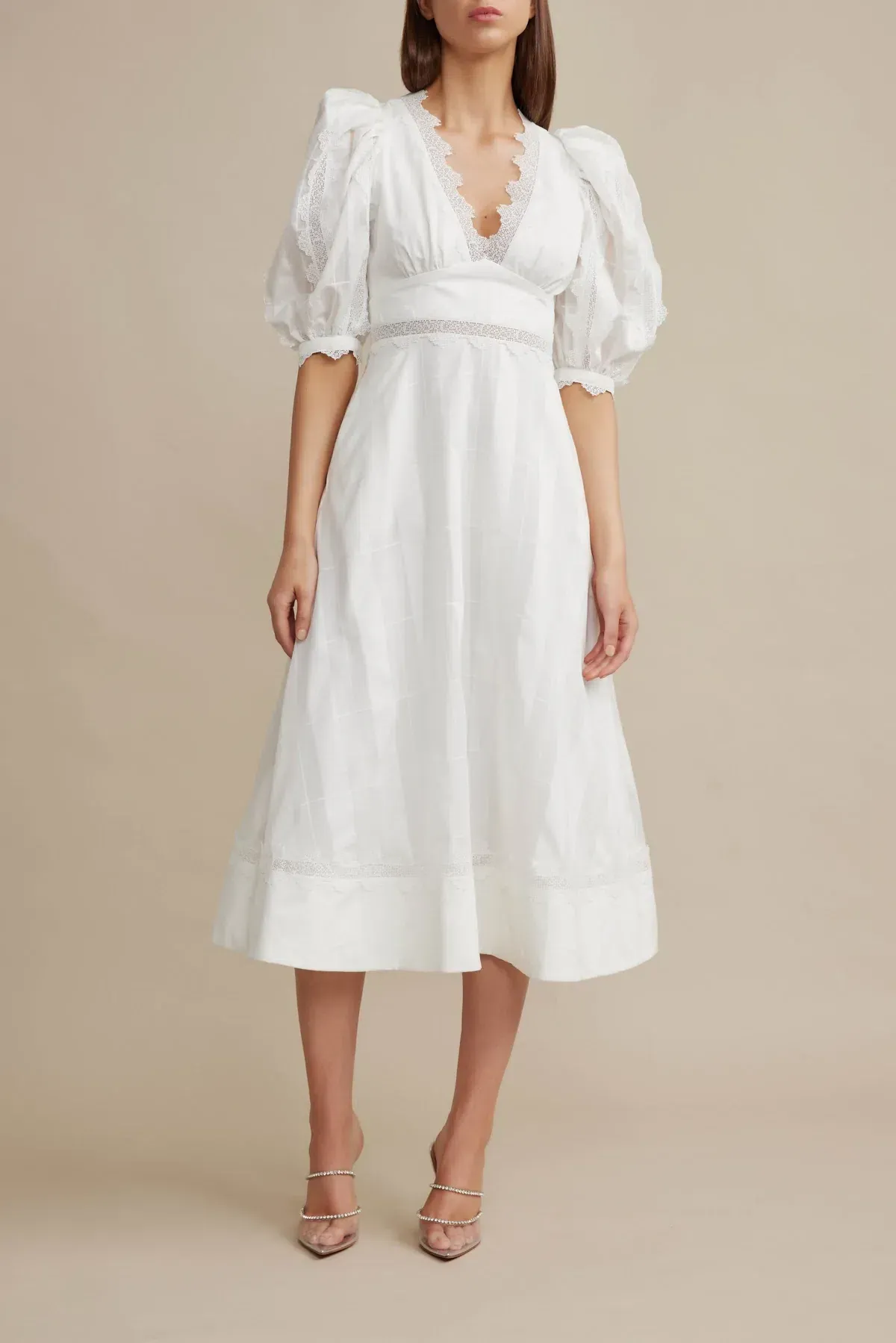 Acler Grampian Dress White Size 10 for rent on The Volte - main image