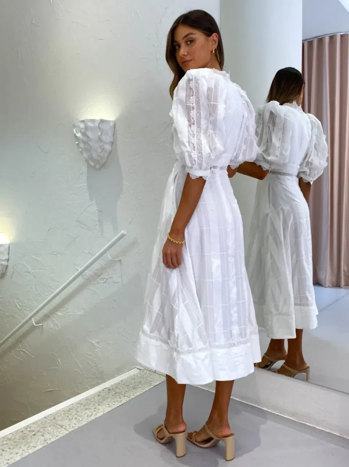 Acler Grampian Dress White Size 10 - Image 6