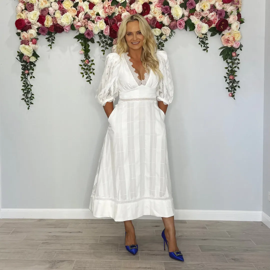 Acler Grampian Dress White Size 10 for rent on The Volte - main image