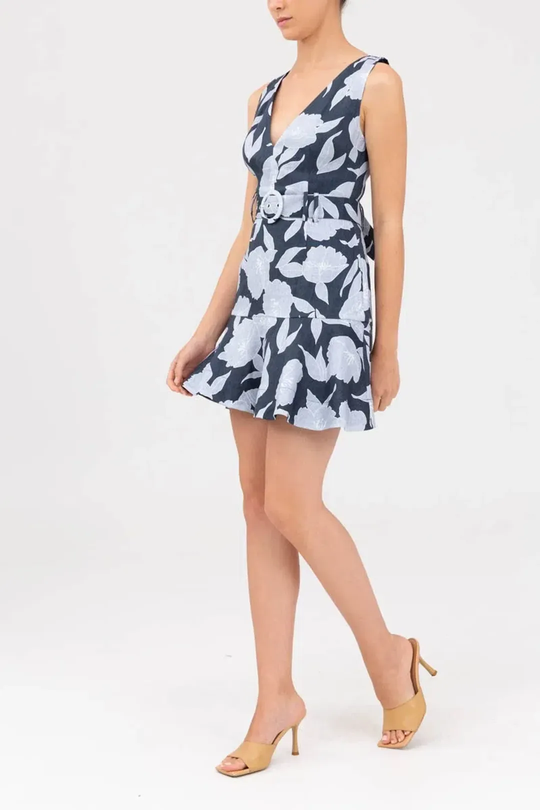 Keepsake the Label Midnight Stencil Floral Mini Dress Print Size 6 for rent on The Volte - main image