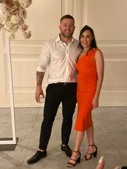 Bec & Bridge Ulla Asym Midi Dress Orange Size 6 for rent on The Volte - image 3