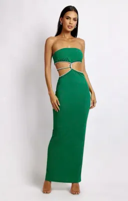 Meshki Billie Strapless Maxi Dress Green Size 6 for rent on The Volte - image 1