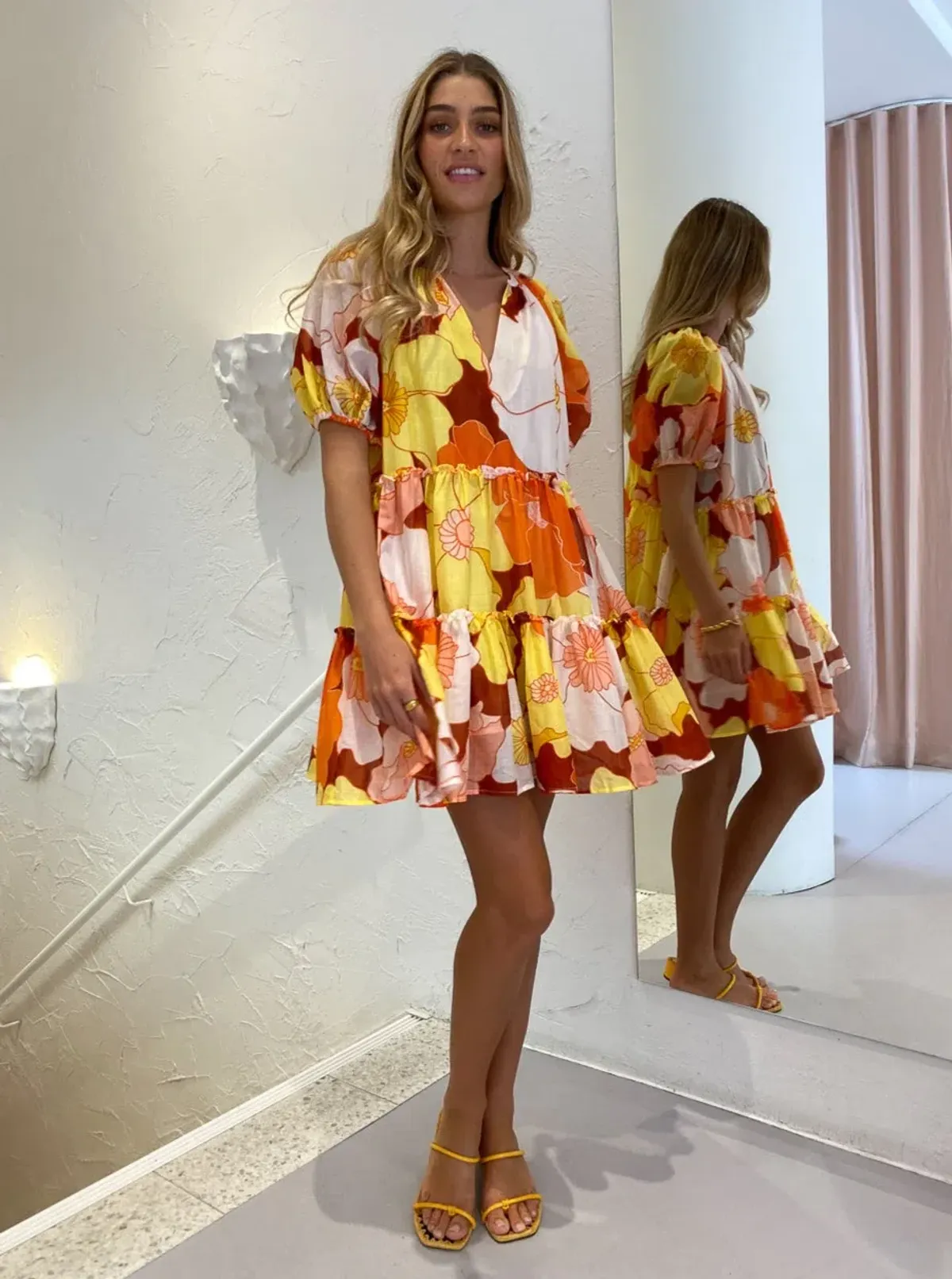 Steele Helio Dress Print Size XS - Image 4