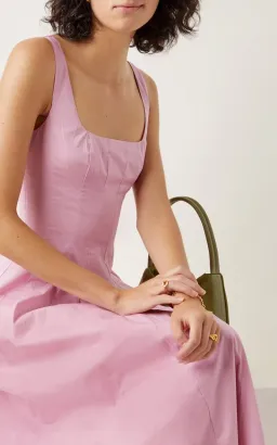 STAUD Wells Maxi Dress Pink Size 8 for rent on The Volte - image 4