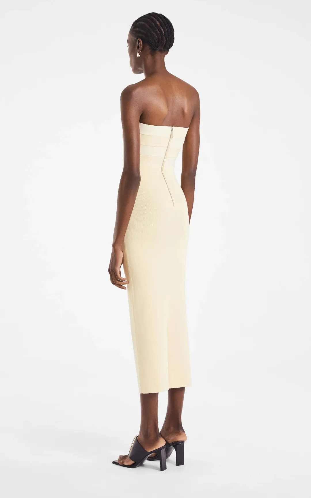 Dion Lee Interlock Midi Dress Cream Size 6 for rent on The Volte - main image