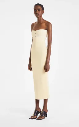 Dion Lee Interlock Midi Dress Cream Size 6 for rent on The Volte - image 1