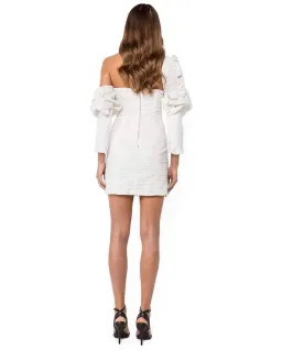 Asilio Asymmetric Mini Dress White Size 8 for rent on The Volte - image 3