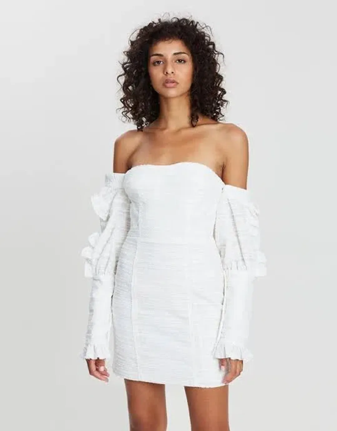 Asilio Asymmetric Mini Dress White Size 8 for rent on The Volte - main image