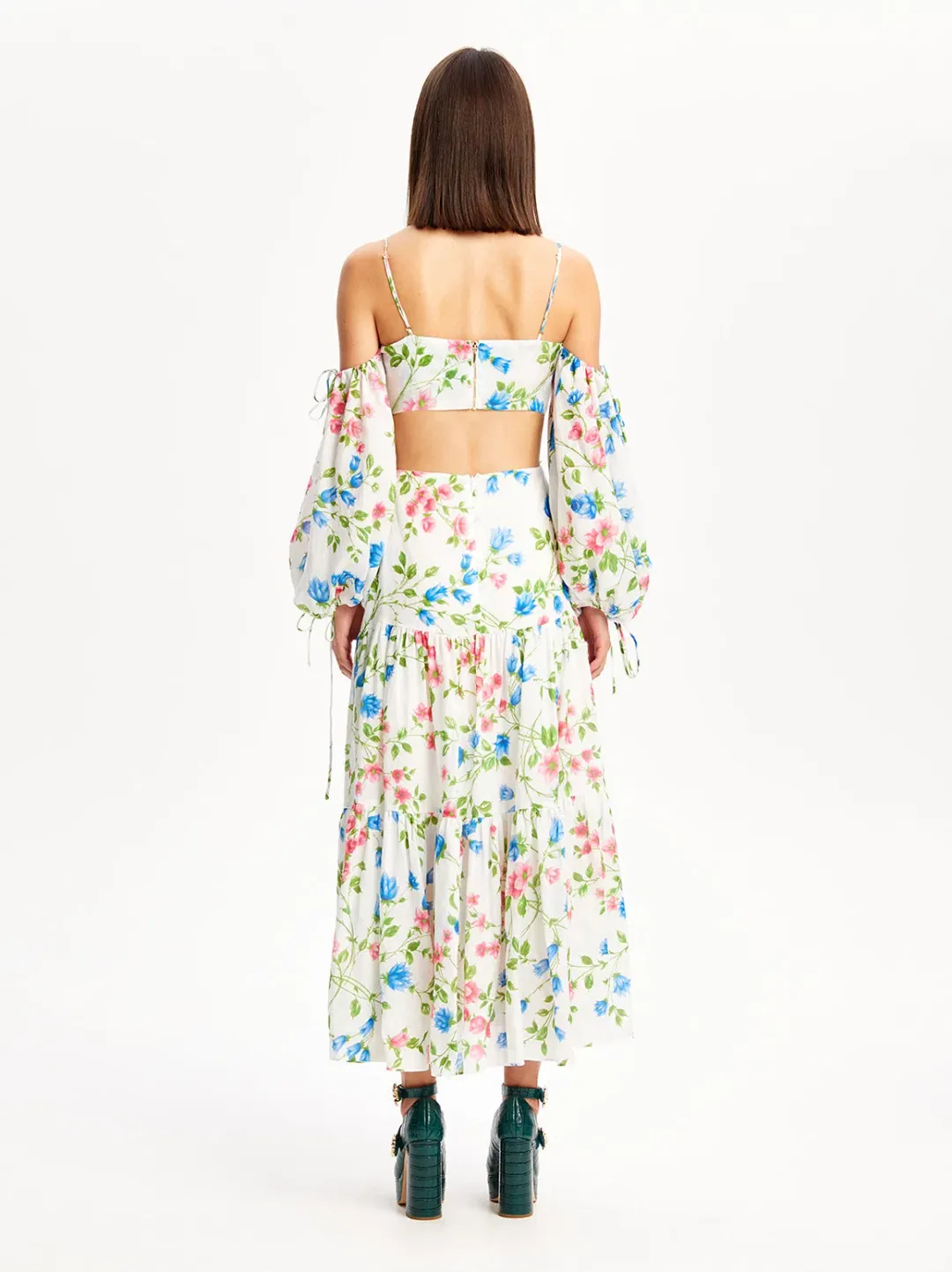 Alice McCall Rolling Meadows Midi Dress Bluebell Print Size 12 for rent on The Volte - main image