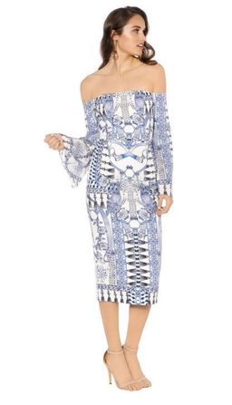 Thurley Wedgewood Print Bonded Dress for rent on The Volte - image 1