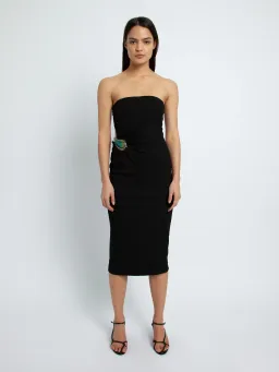 Christopher Esber Strapless Moonstone Dress Black Size 8 for rent on The Volte - image 1