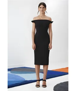 By Johnny Bare Shoulder Dress Black Size 6 for rent on The Volte - image 1