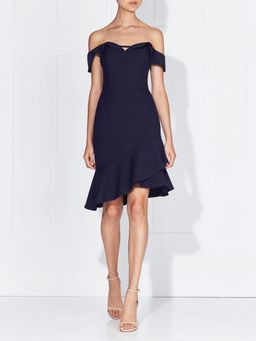 Navy Blue Dress - MATEA FRILL DRESS - FRENCH NAVY for rent on The Volte - image 3