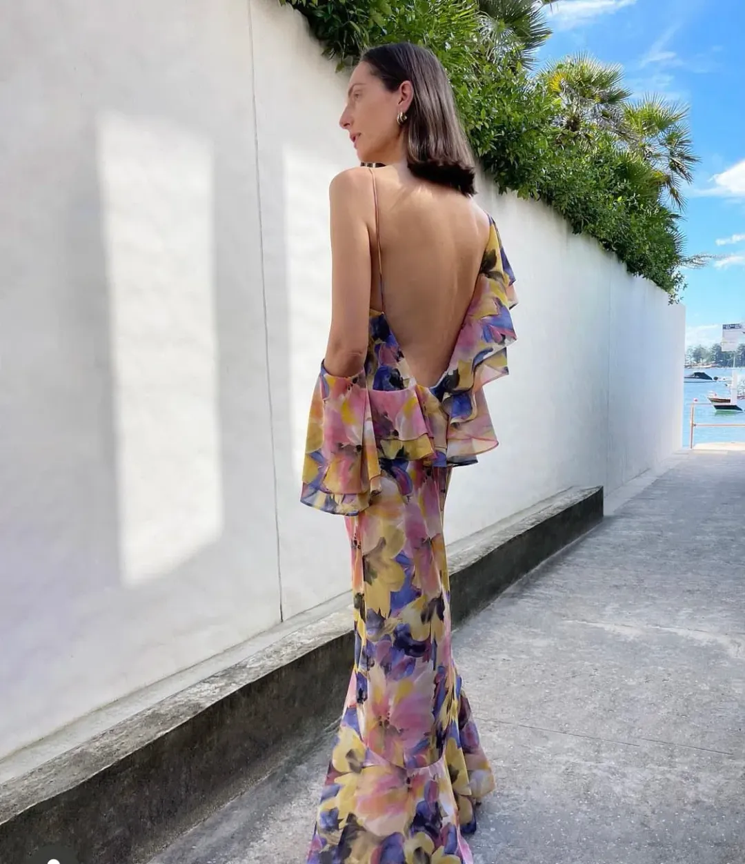 Ruby Marina Gown in Maude Floral Print Size 8 for rent on The Volte - main image