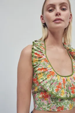 Alemais Cabana Apron Crop Top Multi Size 8 for rent on The Volte - image 4