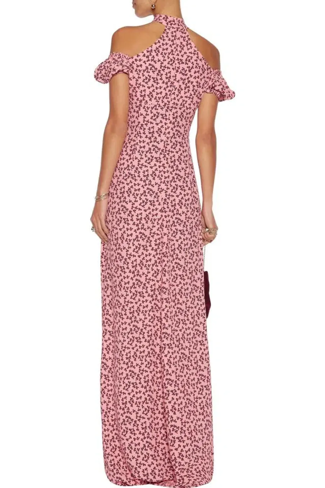 Alexis Addilyn Off Shoulder Choker Gown Pink Size 8 for rent on The Volte - main image