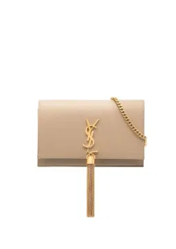 Saint Laurent Kate Nude Textured Leather with Gold Tassel Beige for rent on The Volte - image 1
