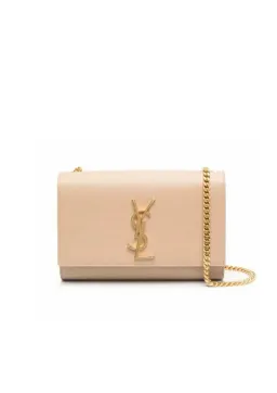 Saint Laurent Kate Textured Leather Bag With Gold Hardware Strap Beige for rent on The Volte - image 1