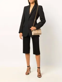 Saint Laurent Kate Textured Leather Bag With Gold Hardware Strap Beige for rent on The Volte - image 3