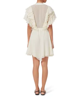 Shona Joy Stella Ruffle Dress Cream Size 10 for rent on The Volte - image 3