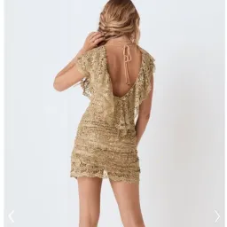 Spell & The Gypsy Nina Shift Dress Gold Size 8 for rent on The Volte - image 2