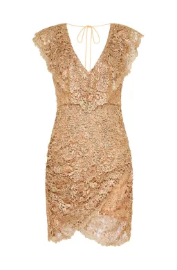 Spell & The Gypsy Nina Shift Dress Gold Size 8 for rent on The Volte - image 3