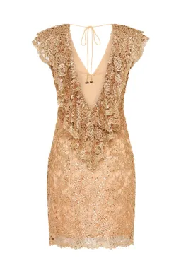 Spell & The Gypsy Nina Shift Dress Gold Size 8 for rent on The Volte - image 4