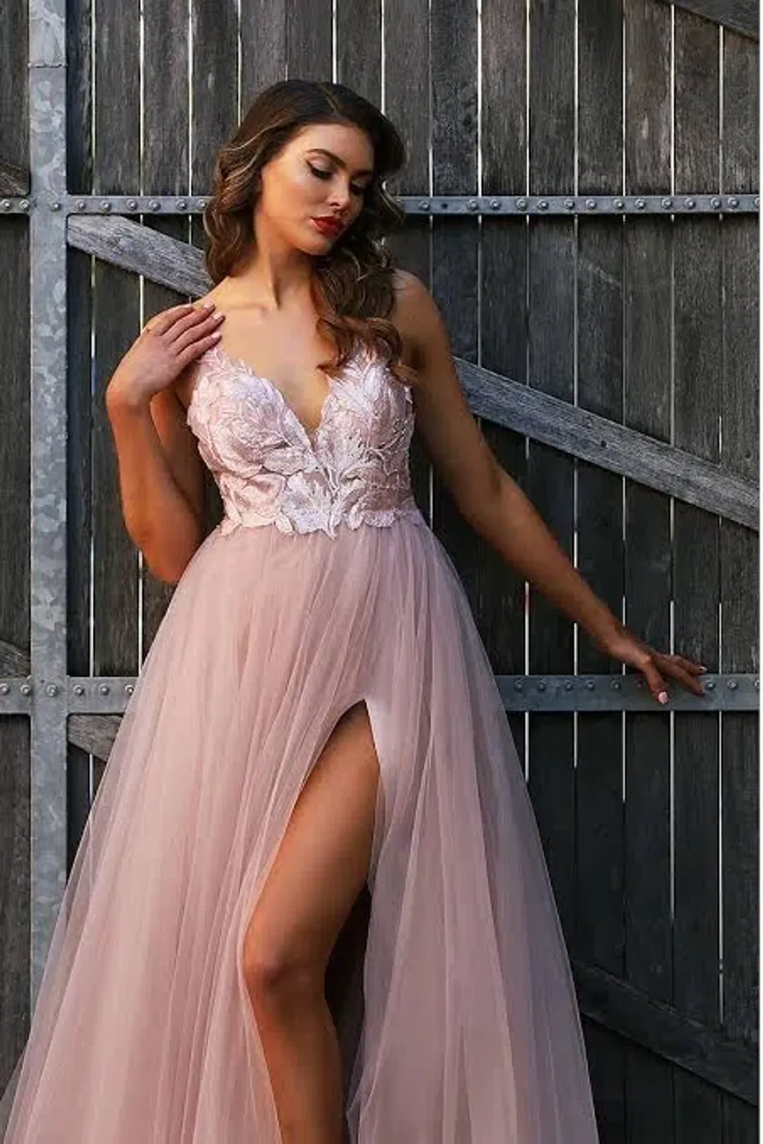 Jadore Odette Gown Blush Size 8 for rent on The Volte - main image