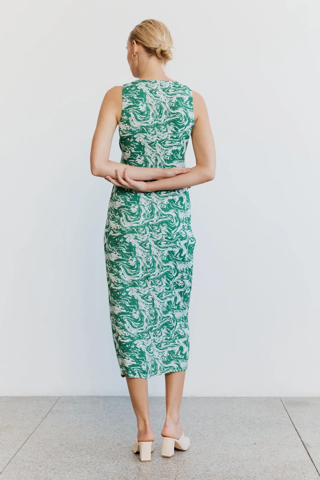 Third Form Marble Draw Midi Dress Print Size 8 for rent on The Volte - main image