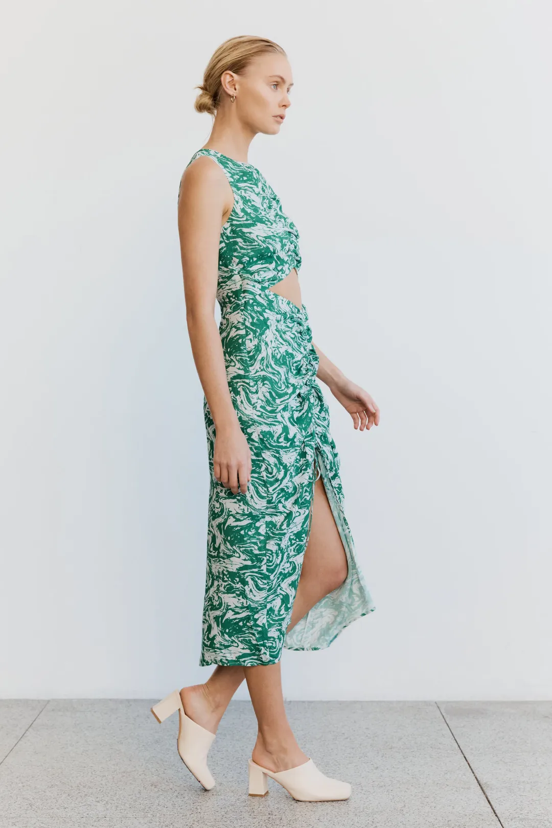 Third Form Marble Draw Midi Dress Print Size 8 for rent on The Volte - main image