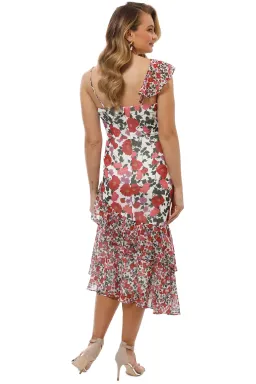 Keepsake the Label Waves Midi Dress Lilac Floral Print Size M/Au 8 for rent on The Volte - image 2