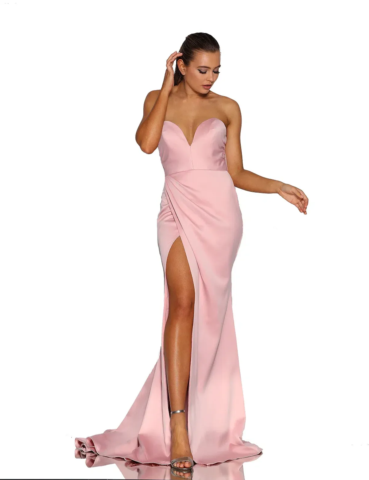 Jadore Esen Strapless Gown Pink Size 8 for rent on The Volte - main image