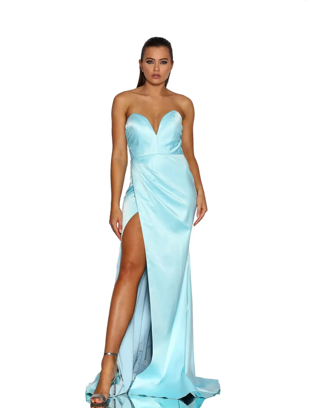 Jadore Esen Strapless Gown Blue Size 10 for rent on The Volte - main image