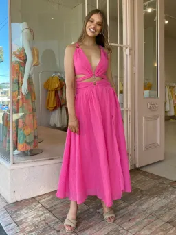 Issy Hoops Dress in Blossom Pink Size 8 for rent on The Volte - image 6