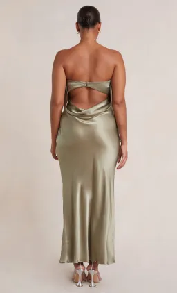 Bec & Bridge Moon Dance Strapless Dress Sage Green Size 14 for rent on The Volte - image 2
