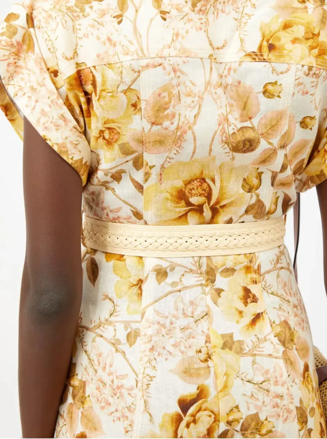 Zimmerman Rosa Roll Cuff Jumpsuit Floral Print Size 3 for rent on The Volte - main image