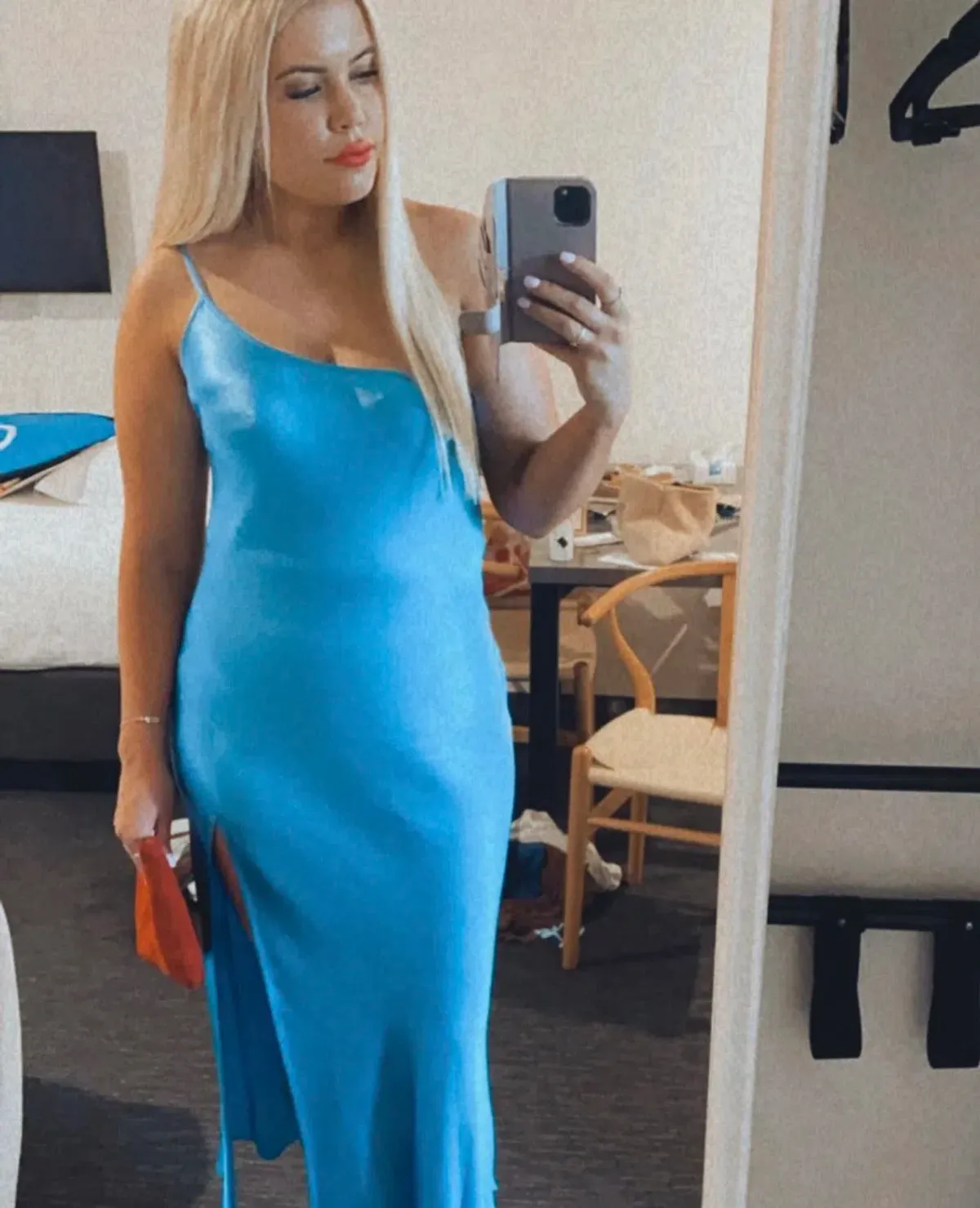 Bec and Bridge Frederic Asym Midi Dress Blue Size 12 - Image 3