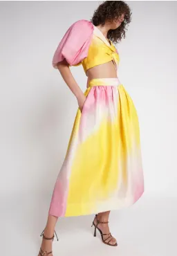 Aje Cloud Burst Midi Skirt Multi Size 8 / S for rent on The Volte - image 3