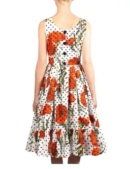Dolce & Gabbana Floral Poplin Dress Print Size 12 for rent on The Volte - image 3