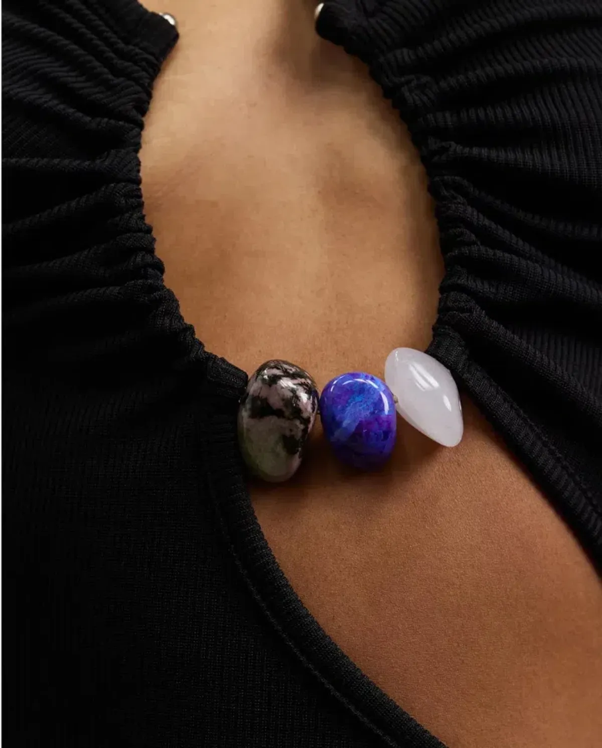 Christopher Esber Quartz Split Ruched Tank Dress Black Size 8 - Image 5