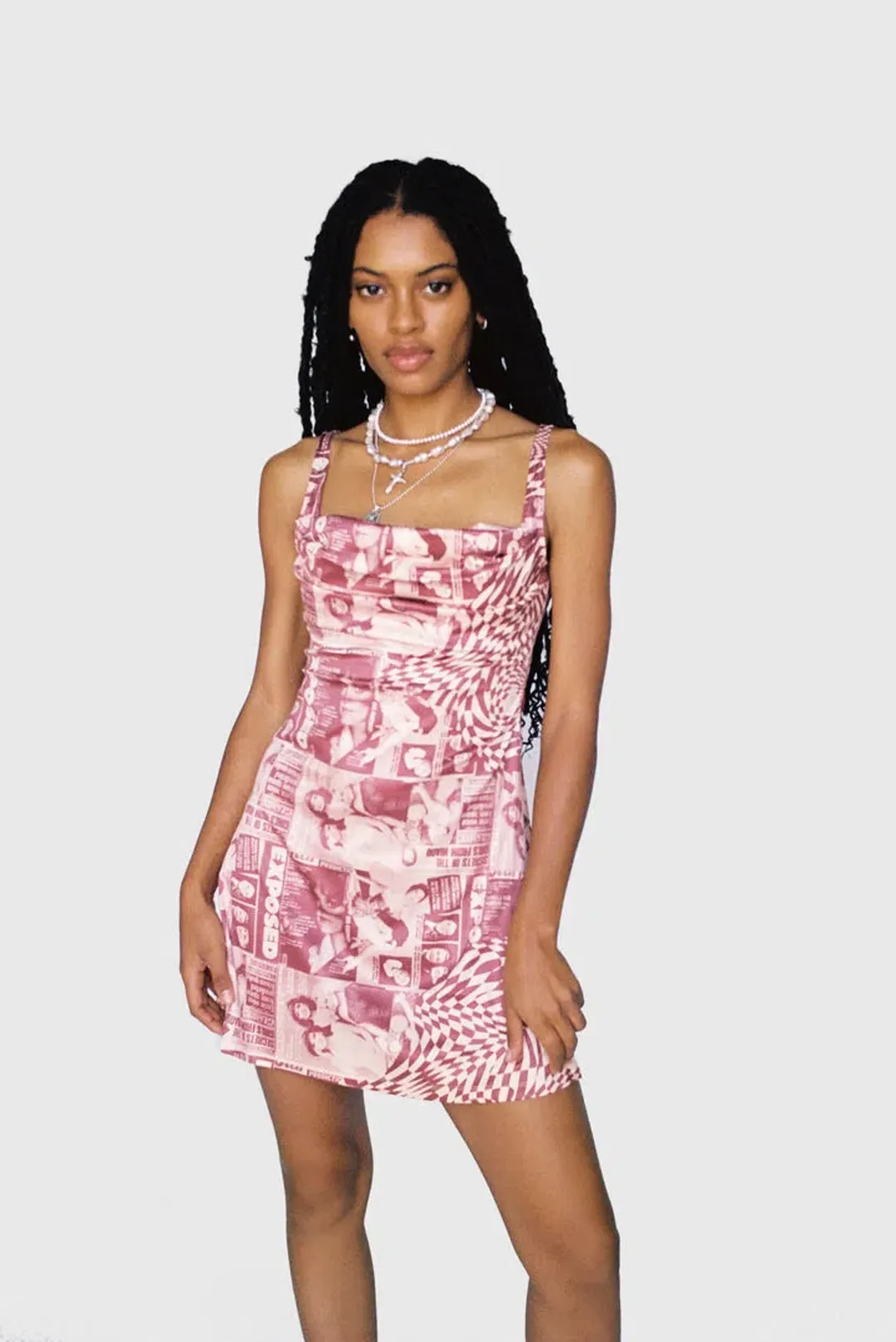 Miaou Ginger Dress Wanted Red Print Size 6 for rent on The Volte - main image