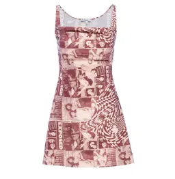 Miaou Ginger Dress Wanted Red Print Size 6 for rent on The Volte - image 4