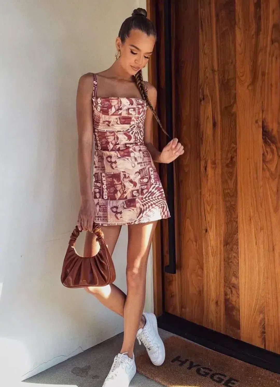 Miaou Ginger Dress Wanted Red Print Size 6 for rent on The Volte - main image