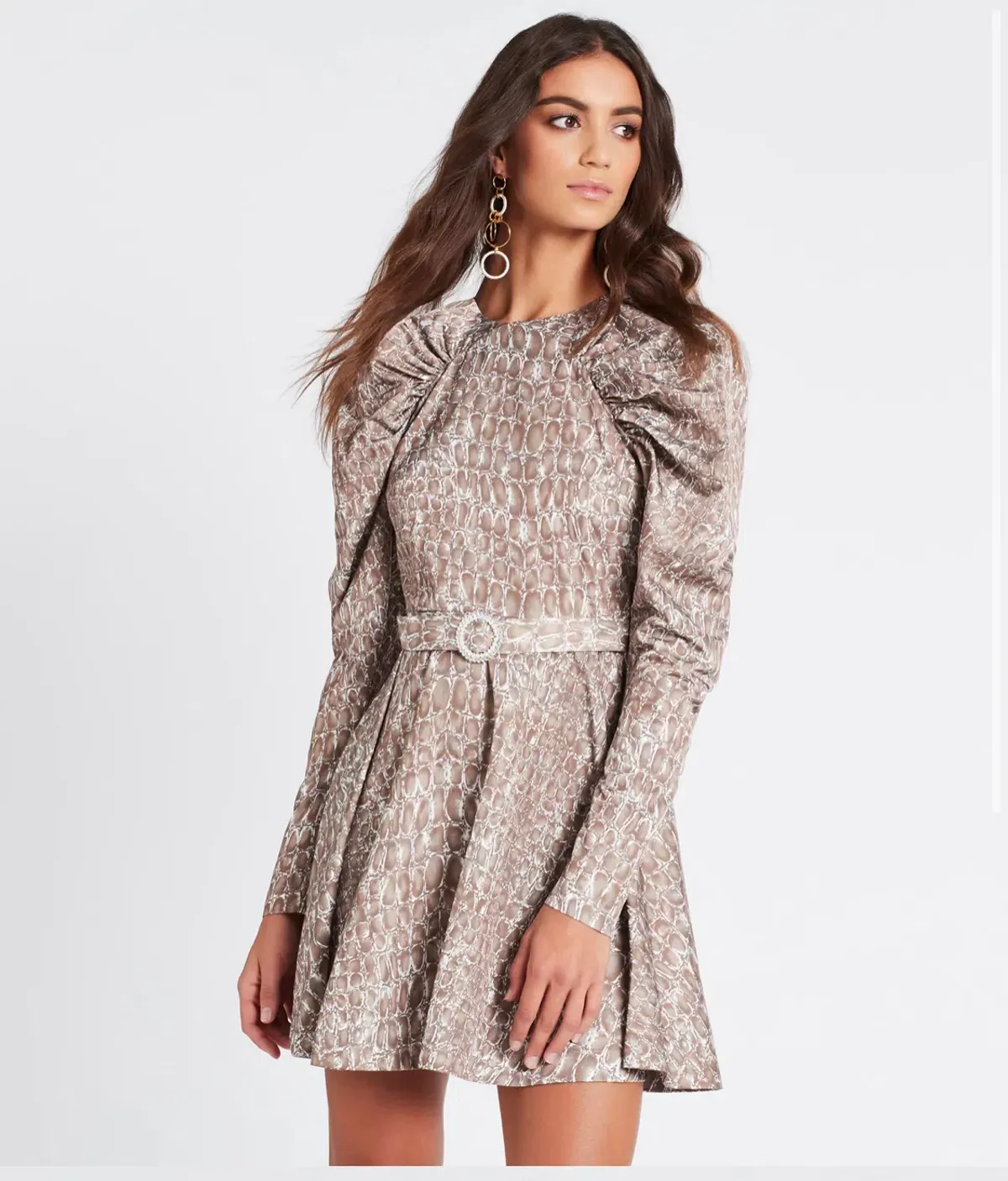 Rotate by Birger Christensen Number 26 Dress Reptile Print Size 34 - Image 1