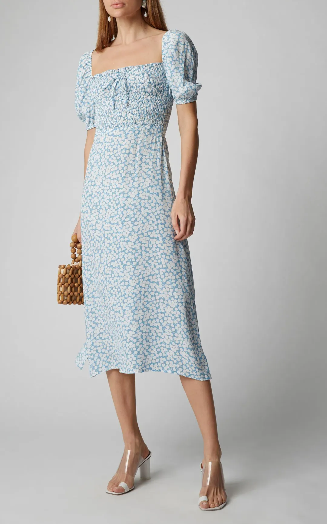 Faithfull Majorelle Midi Dress Bella Floral Size 8 for rent on The Volte - main image