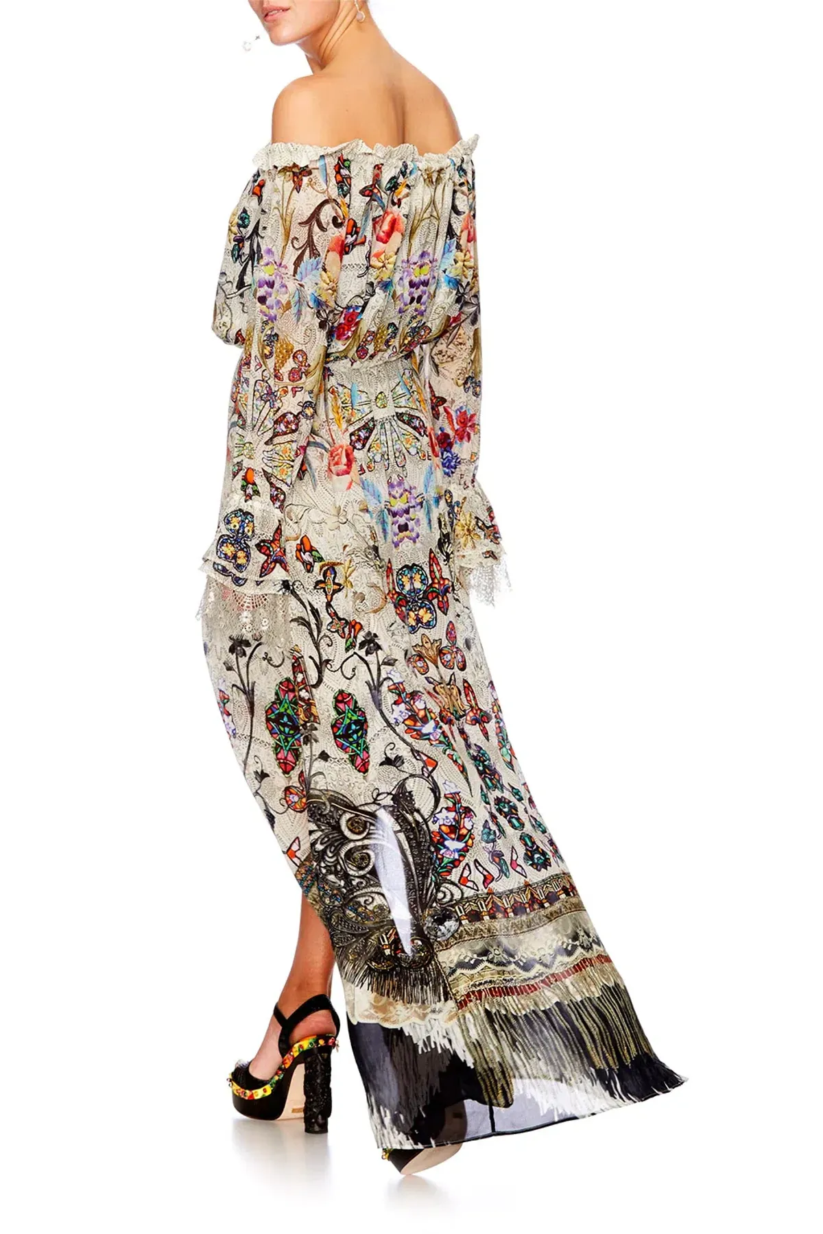 Camilla Drop Shoulder Split Dress Raise Your Glass Size 10 - Image 3